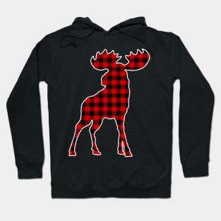 Buffalo Plaid Moose Christmas Gift Hoodie